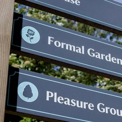 Coloured Wooden Posts with Engraved Lettering